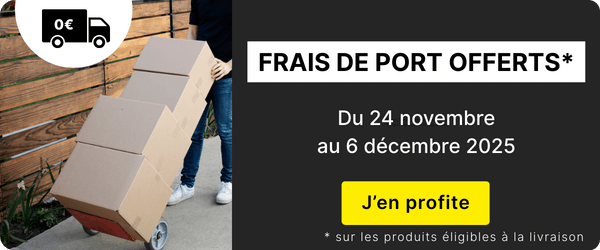 Frais de port offerts sur tout le site