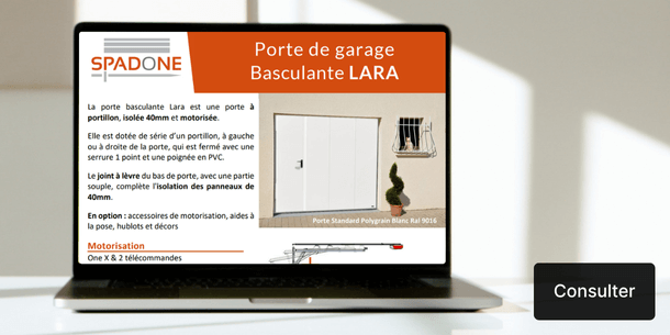 Notre catalogue de porte de garage