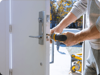 installation de votre porte d'entrée