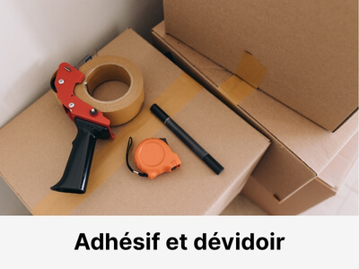 Rouleau adh&eacute;sif - scotch et d&eacute;vidoir