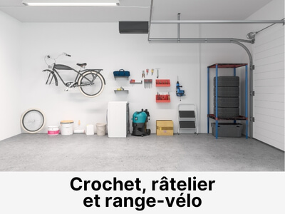 Crochet, r&acirc;telier et range-v&eacute;lo