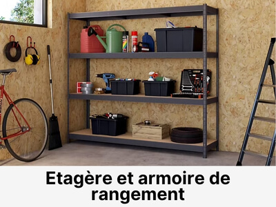 Etag&egrave;re et armoire de rangement