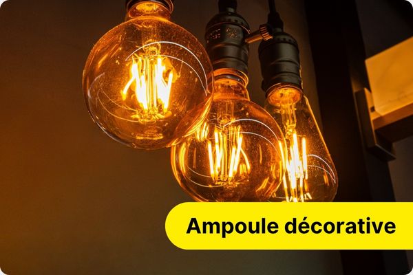 Ampoule d&eacute;corative, filament et vintage