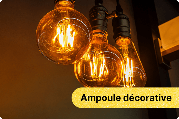 Ampoule d&eacute;corative, filament et vintage