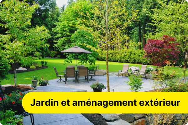 Jardin, terrasse et am&eacute;nagement ext&eacute;rieur