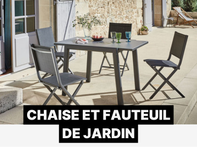 Chaise et fauteuil de jardin
