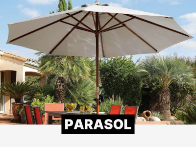 Parasol - pied de parasol et housse