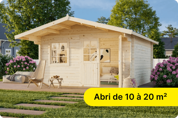 Abri de 10 &agrave; 20 m&sup2;