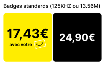 Badge standard prix