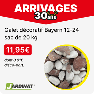 Galet d&eacute;coratif Bayern 12-24 sac de 20 kg - JARDINAT