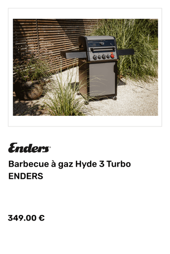 Barbecue &agrave; gaz Hyde 3 Turbo ENDERS