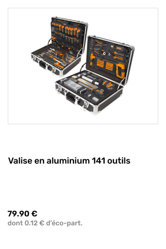 Valise en aluminium 141 outils - FIXMAN