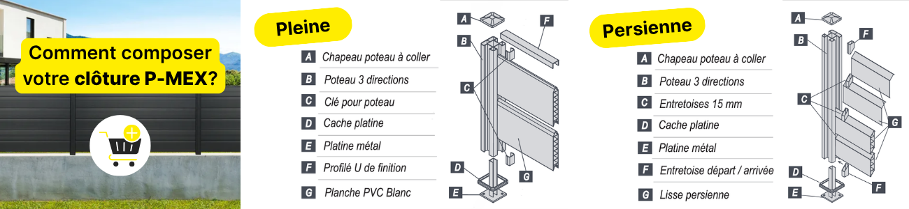 Comment composer votre clôture P-MEX ?