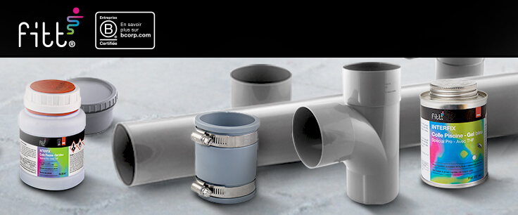 Raccords pour les &eacute;vacuations des eaux sur les b&acirc;timents marque FITT