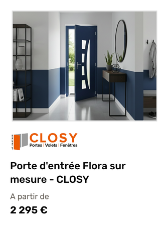 Porte d'entr&eacute;e sur mesure