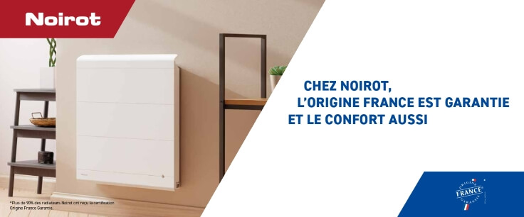 Radiateurs à inertie marque NOIROT de chez MULLER INTUITIV 