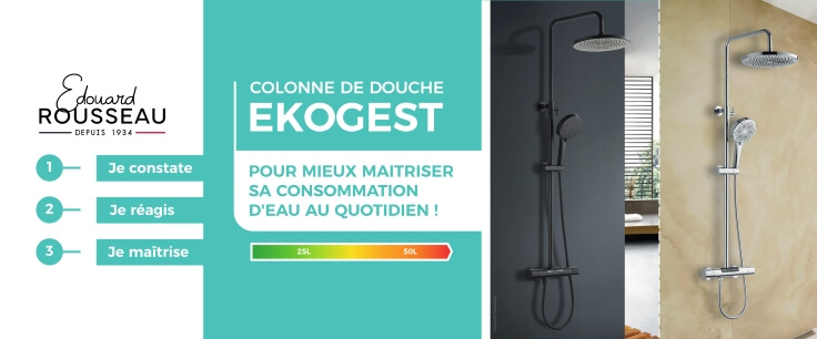 Colonne de douche Chrome Ekogest XL ROUSSEAU