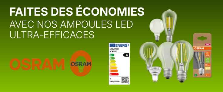 Ampoules LED &agrave; &eacute;conomie d'&eacute;nergie marque OSRAM