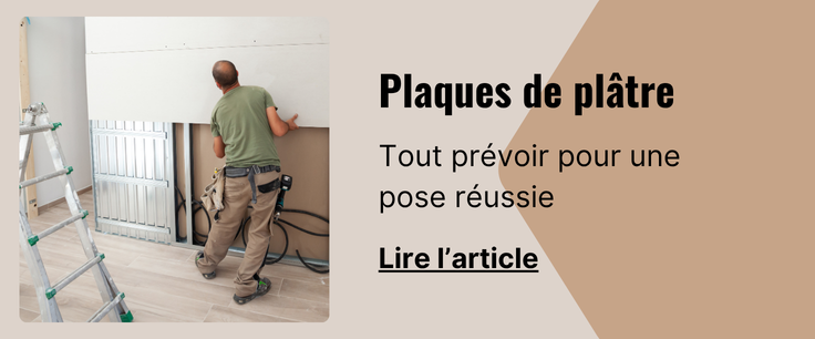Article Pose de cloison en plaque de plâtre