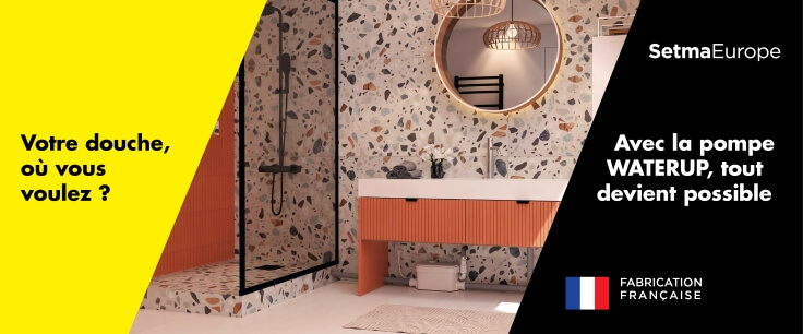 Pompe de relevage pour cabine de douche Waterup - SETMA