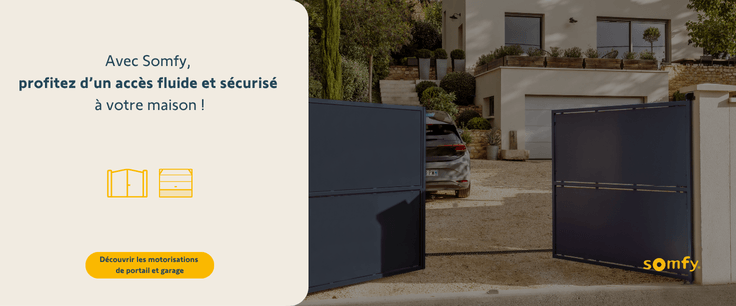 Motorisation de portail, volet et porte de garage marque SOMFY