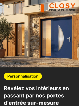 Porte d'entr&eacute;e sur mesure