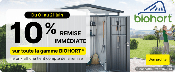 remise 10% sur les abris BIOHORT