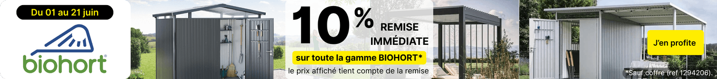 remise 10% sur les abris BIOHORT