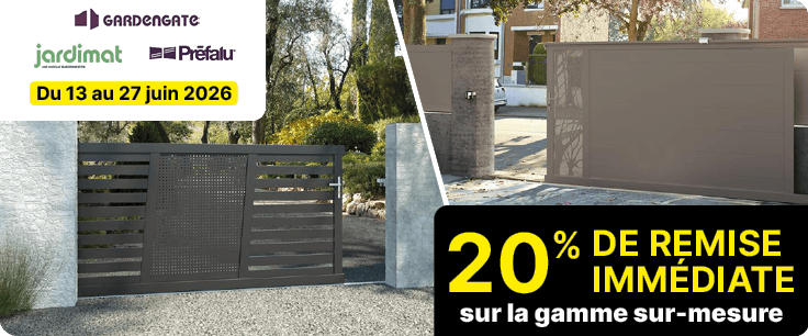Promotion portails et portillons PREFALU, JARDIMAT et GARDENGATE Prenez rendez-vous avec un expert client