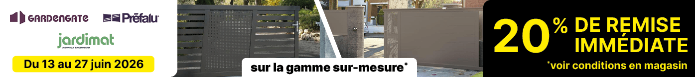 Promotion portails et portillons PREFALU, JARDIMAT et GARDENGATE Prenez rendez-vous avec un expert client