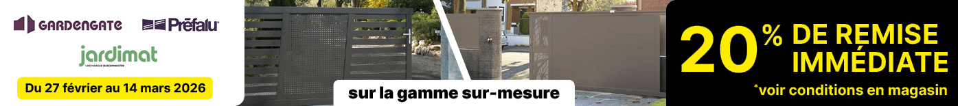 Promotion portails et portillons PREFALU, JARDIMAT et GARDENGATE Prenez rendez-vous avec un expert client