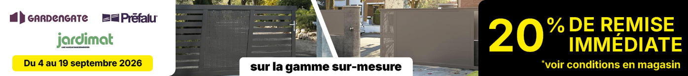 Promotion portails et portillons PREFALU, JARDIMAT et GARDENGATE Prenez rendez-vous avec un expert client