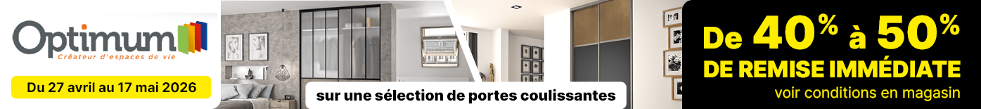 Promotion portes coulissantes OPTIMUM - Prenez rendez-vous avec un expert client