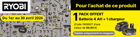 Offre RYOBI ONE PLUS
