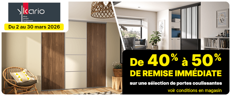 Promotion portes coulissantes YKARIO - Prenez rendez-vous avec un expert client