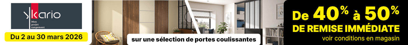 Promotion portes coulissantes YKARIO - Prenez rendez-vous avec un expert client