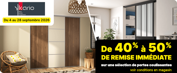 Promotion portes coulissantes YKARIO - Prenez rendez-vous avec un expert client