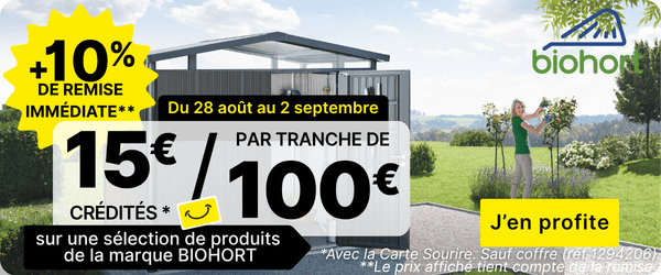 offre biohort abri de jardin