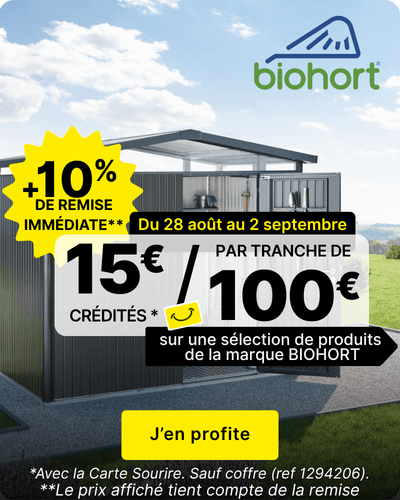 offre biohort abri de jardin
