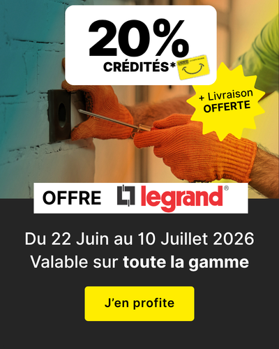 OP legrand 20% sur toute la gamme