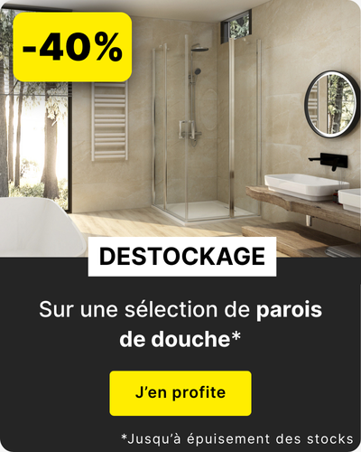 Destockage sur les parois de douche