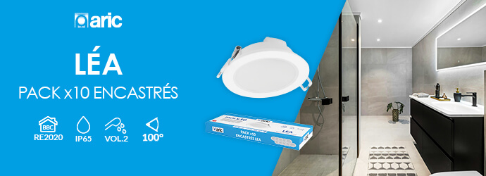 Spots encastrables LED Lea blanc 420 lumens blanc neutre par 10 - ARIC en offre promo