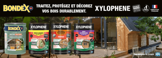 GAMME TRAITEMENT DU BOIS EXTERIEUR BONDEX ET XYLOPHENE en OPERATION 30 ANS AOUT 2026