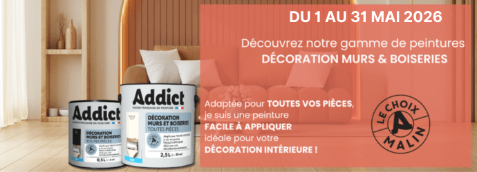 Peinture pour chambre et s&eacute;jour ADDICT en op&eacute;ration promo
