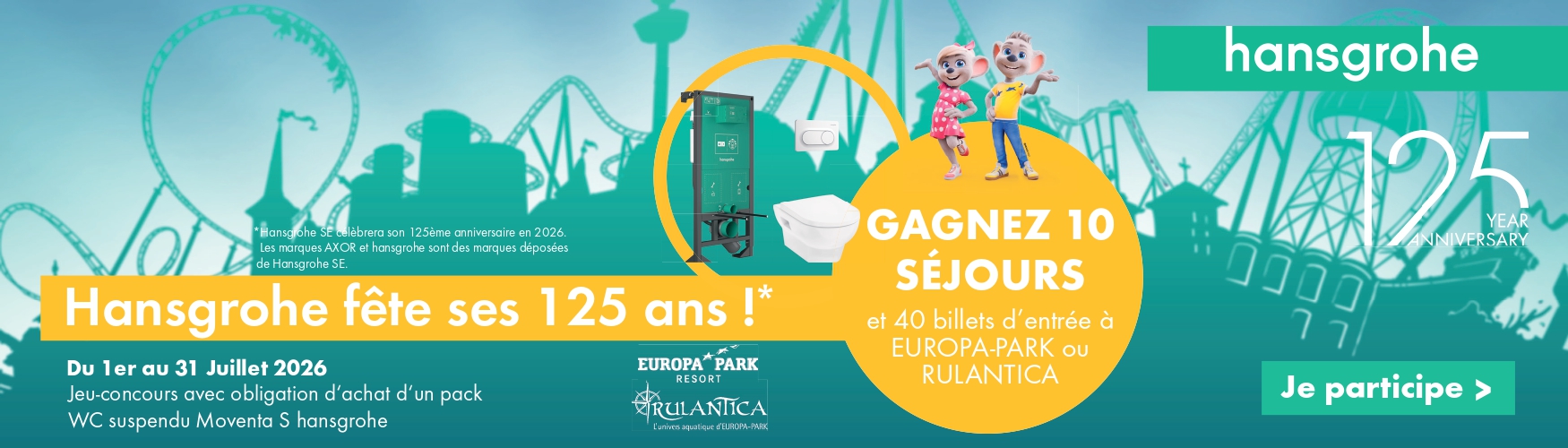 Jeu concours EDB Europa Park Hansgrohe WC Moventa