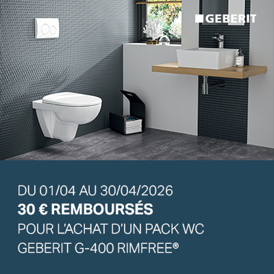 Du 1er au 30 avril 2026, Geberit vous rembourse 30&thinsp;&euro;&thinsp;(1) pour  tout achat d&rsquo;une solution WC &eacute;ligible