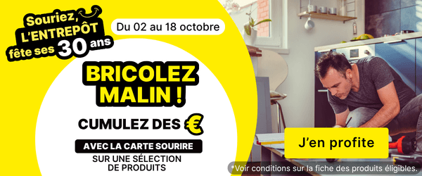 d&eacute;couvrez notre op&eacute;ration : Souriez, l'Entrep&ocirc;t f&ecirc;te ses 30 ans et notre s&eacute;lection de produits pour cumuler des euros sur votre carte fid&eacute;lit&eacute;