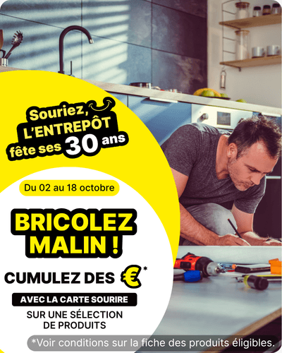 d&eacute;couvrez notre op&eacute;ration : Souriez, l'Entrep&ocirc;t f&ecirc;te ses 30 ans et notre s&eacute;lection de produits pour cumuler des euros sur votre carte fid&eacute;lit&eacute;