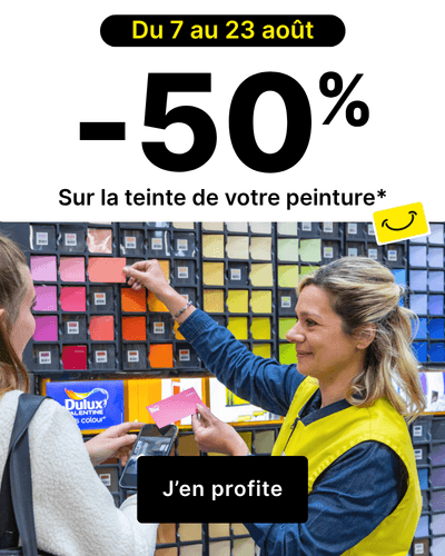 Créez votre peinture sur mesure avec notre machine à teinter et profitez de 50% de remise