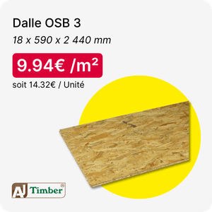 Dalle OSB 3 - 18 x 590 x 2440 mm - AJ TIMBER